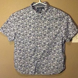 Nautical Floral Print Button Down